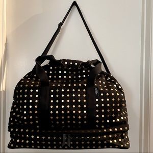 Kate Spade Saturday Black & Gold Weekender Tote